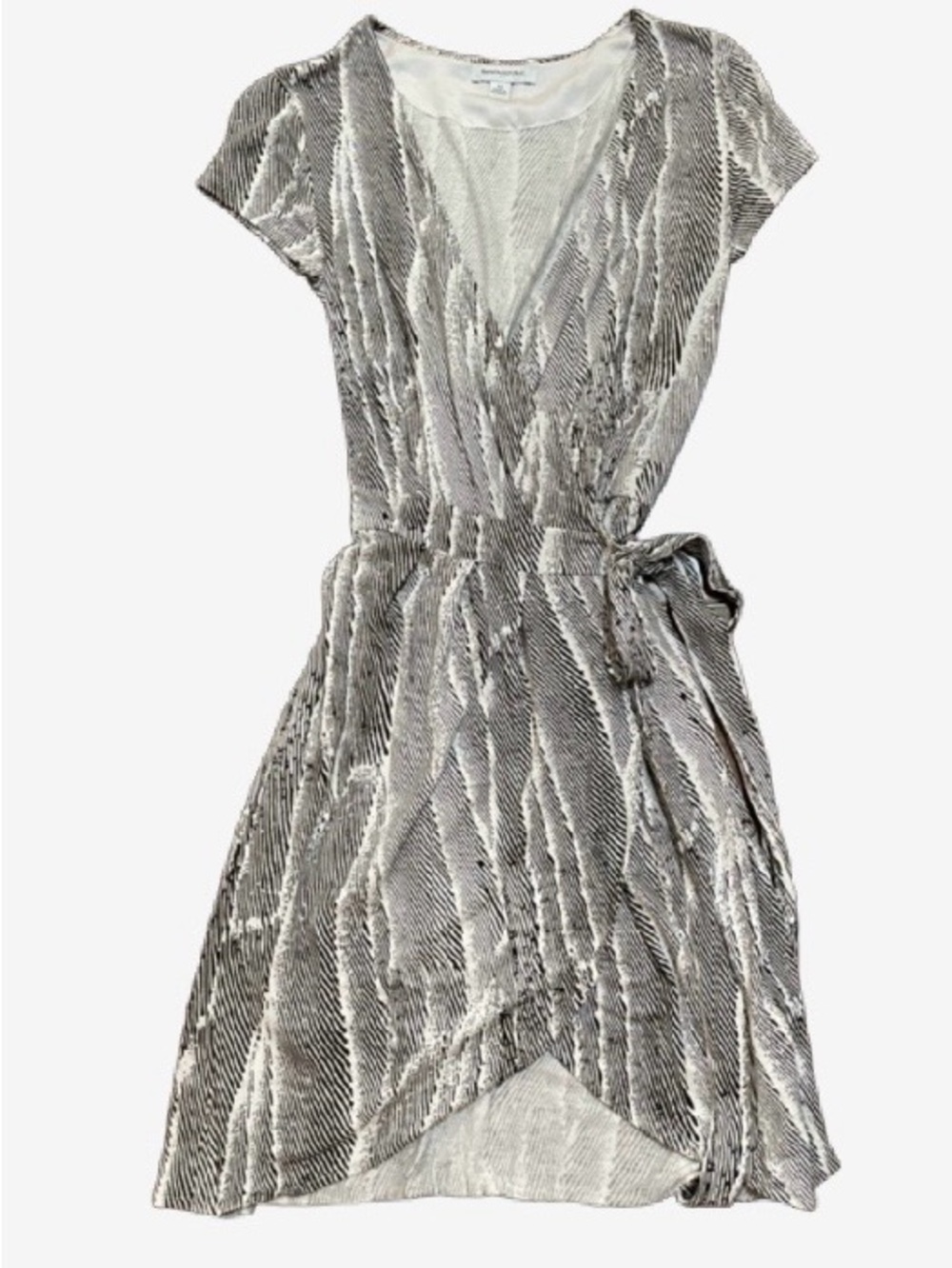 Banana Republic  Black and White wrap Dress